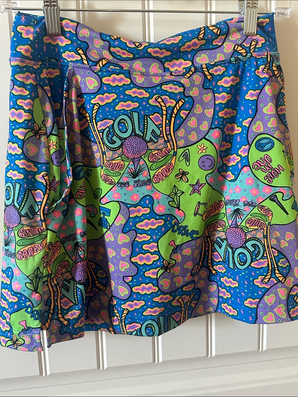 Vibrant Multicolor Graphic Skort